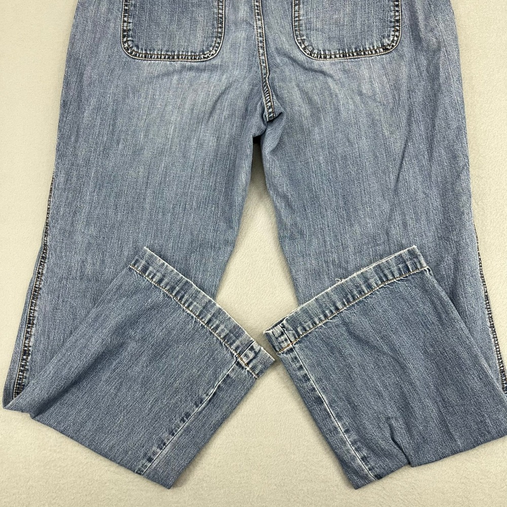 Old Navy Blue Jeans Womens 10 Blue Wide Leg Drawstring Low Rise Denim Pants - Picture 13 of 14